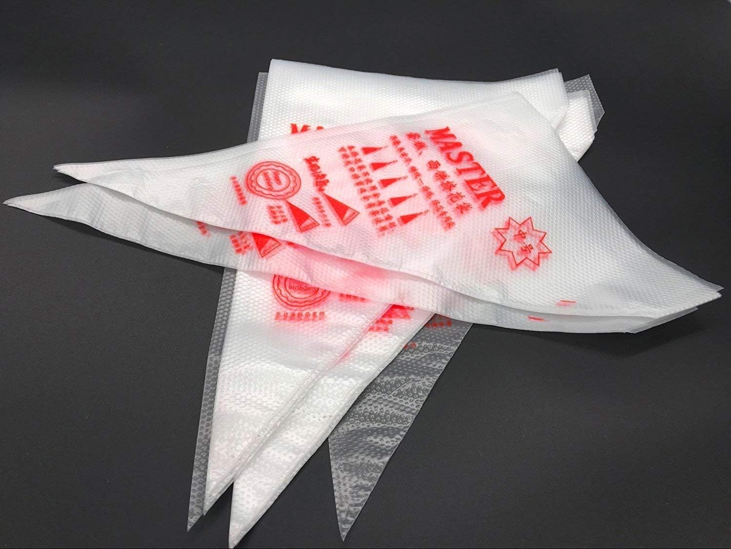 Poches A Douilles Jetables Plastique Plus Epais Pour Glacage Et Decoration De Gateau Patisserie Sucre Fondant 99amz 100 Pcs Poches A Douille Jetable En Plastique Taille Grande Poche A Douille Accessoires De