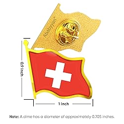 Switzerland Flag Lapel Pin - Enamel Metal National