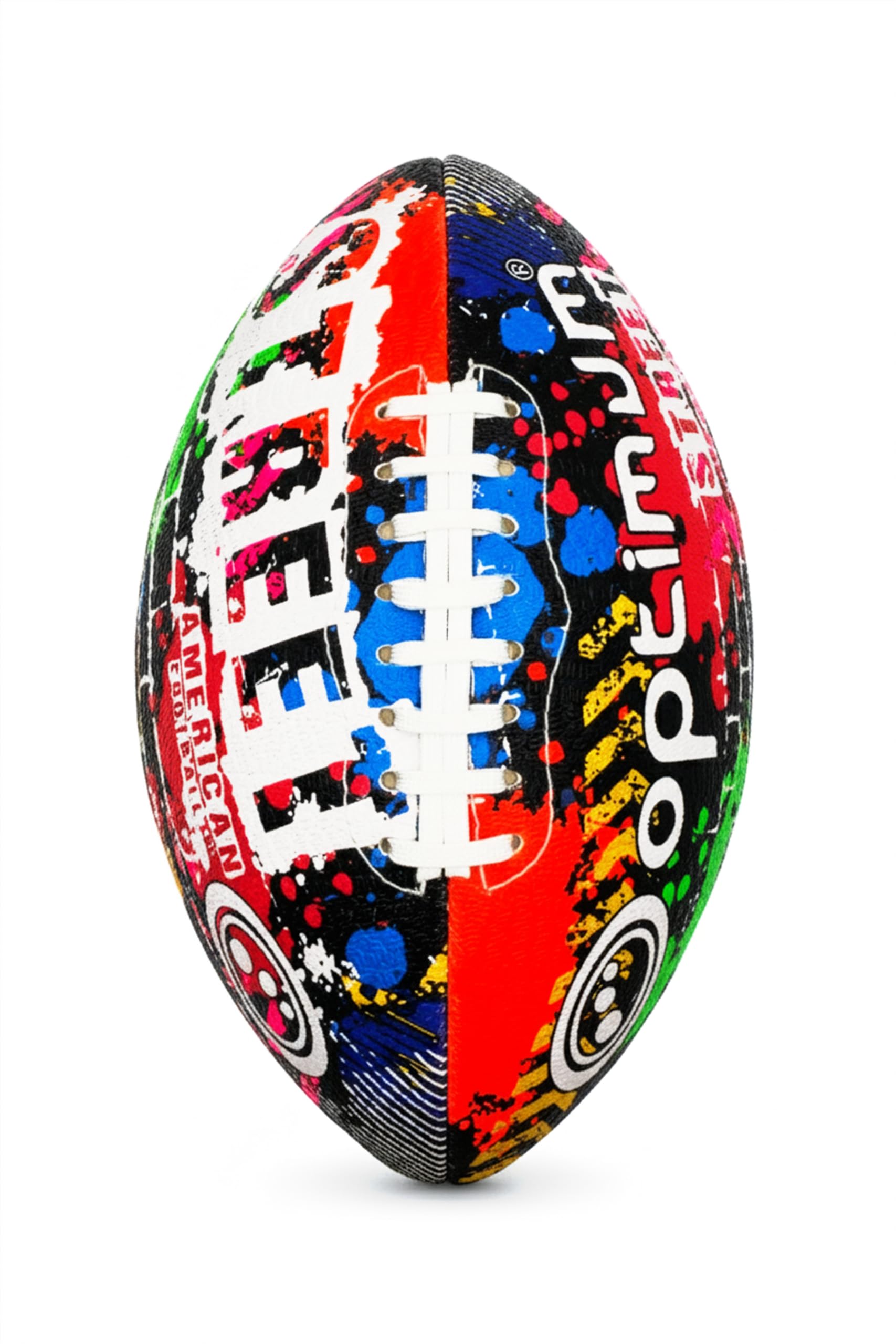 Optimum Street American Football – Durable Rubber Training Ball – Tyre Grip Surface – All-Weather Play and Practice – Full Size, Multi-Colour