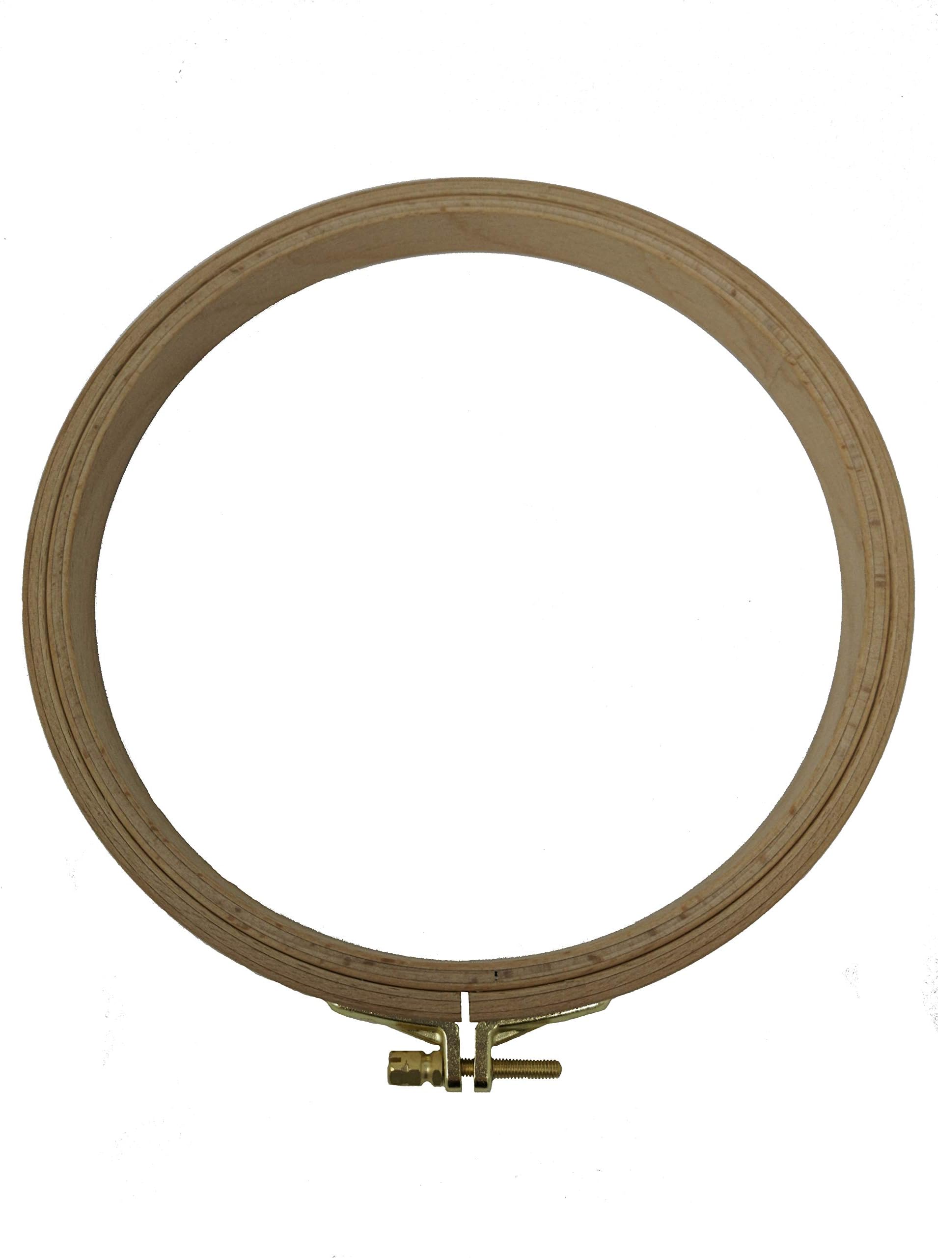 Nurge Premium Beech Wood Gold Clasp Quilting Hoop 8" Inches/22cm Diameter - 16mm Thick