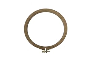 Nurge Premium Beech Wood Gold Clasp Embroidery Hoop 8mm (220mm = 8.66" ~ Approx 8")