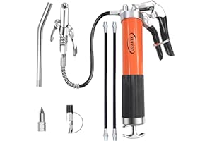 Kuttec Grease Gun，Professional 9000 PSI Heavy Duty 400 cc/14oz. Pistol Grip Grease Gun kit Include 1 Quick Release Coupler,1 