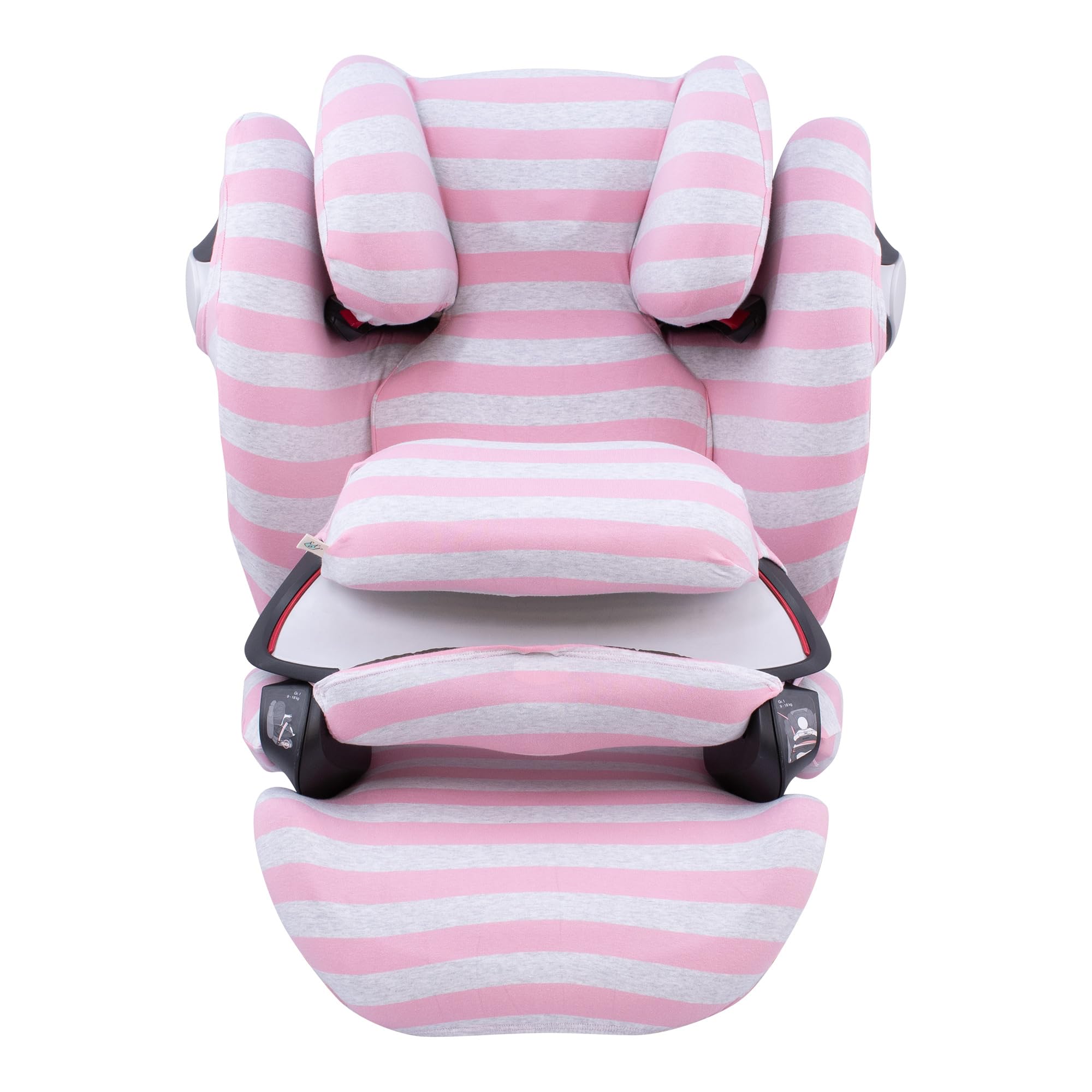 JYOKO KIDS Funda de algodón para silla de coche compatible con Cybex Pallas M - S Fix y Pallas B - Fix (Pink Island)