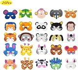 COSORO 25 Kids Animal Foam Masks Party Bag Fillers Masquerade Birthday view 9