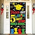 5TH Grade Graduation Decorations 2025, 5TH Grade Graduation Door Cover,Peace Out 5TH Grade Next Stop Middle School Banner,5TH Grade Graduation Party Decorations,Fifth Grade Graduation Party Supplies