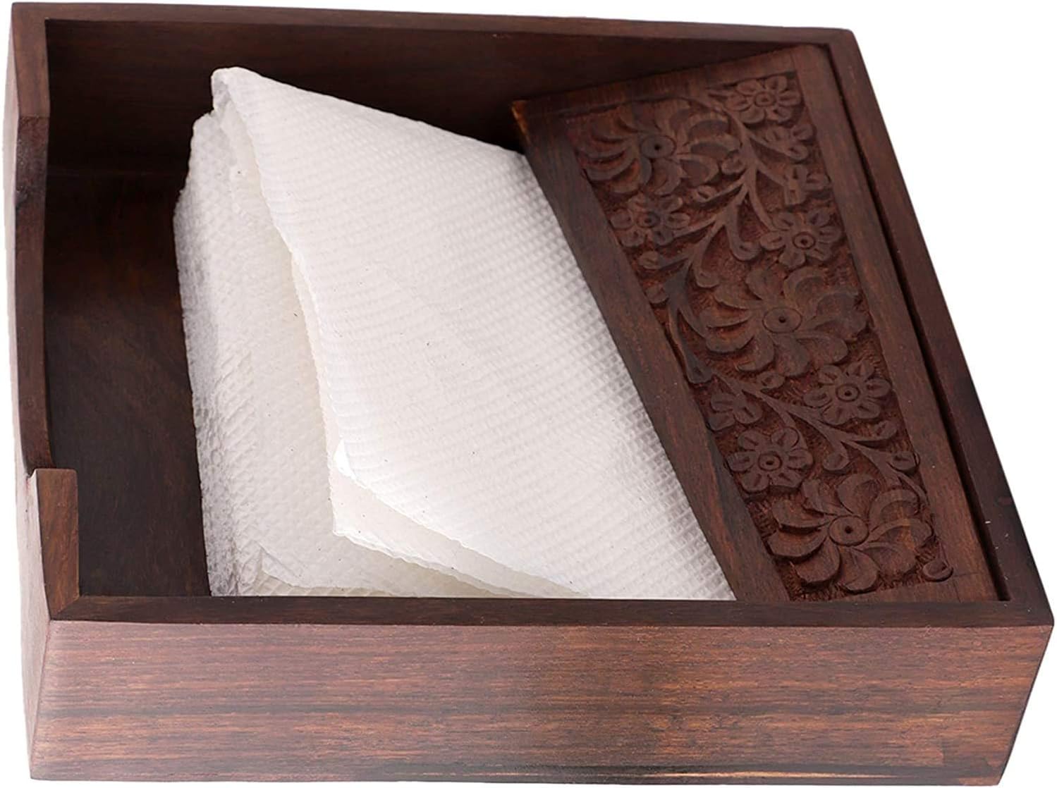 Earthly Home Indian Traditional Handmade Modern Wooden Napkin Holder