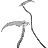 Spooktacular Creations Grim Reaper Scythe Prop, Grim Reaper Faux Scythe Blade Weapon Costume, Sickle Toy Accessories for Adult or Kids, Halloween Dress Up Party Black