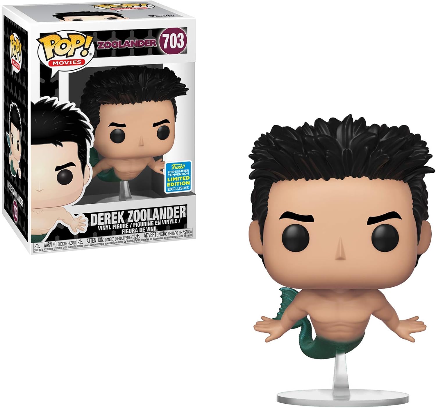 Zoolander Pop! Movies Merman Derek 2019 SDCC Exclusive Vinyl Figure, Blue - Image 3