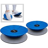 OPTP Dynamic Duo Balance &amp; Stability Trainers &ndash; Blue, Set of 2, 8 1/4" | Balance trainer set for core strength, foot &amp; ankle strengthening, injury recovery, PT &amp; rehab, Includes slip-resistant base
