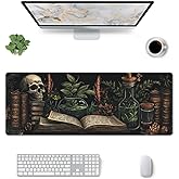 Dark Academia Mouse Pad XL Large Mousepad Non Slip Rubber Base Desk Mat for Laptop Computer Gaming 31.5" X 12"