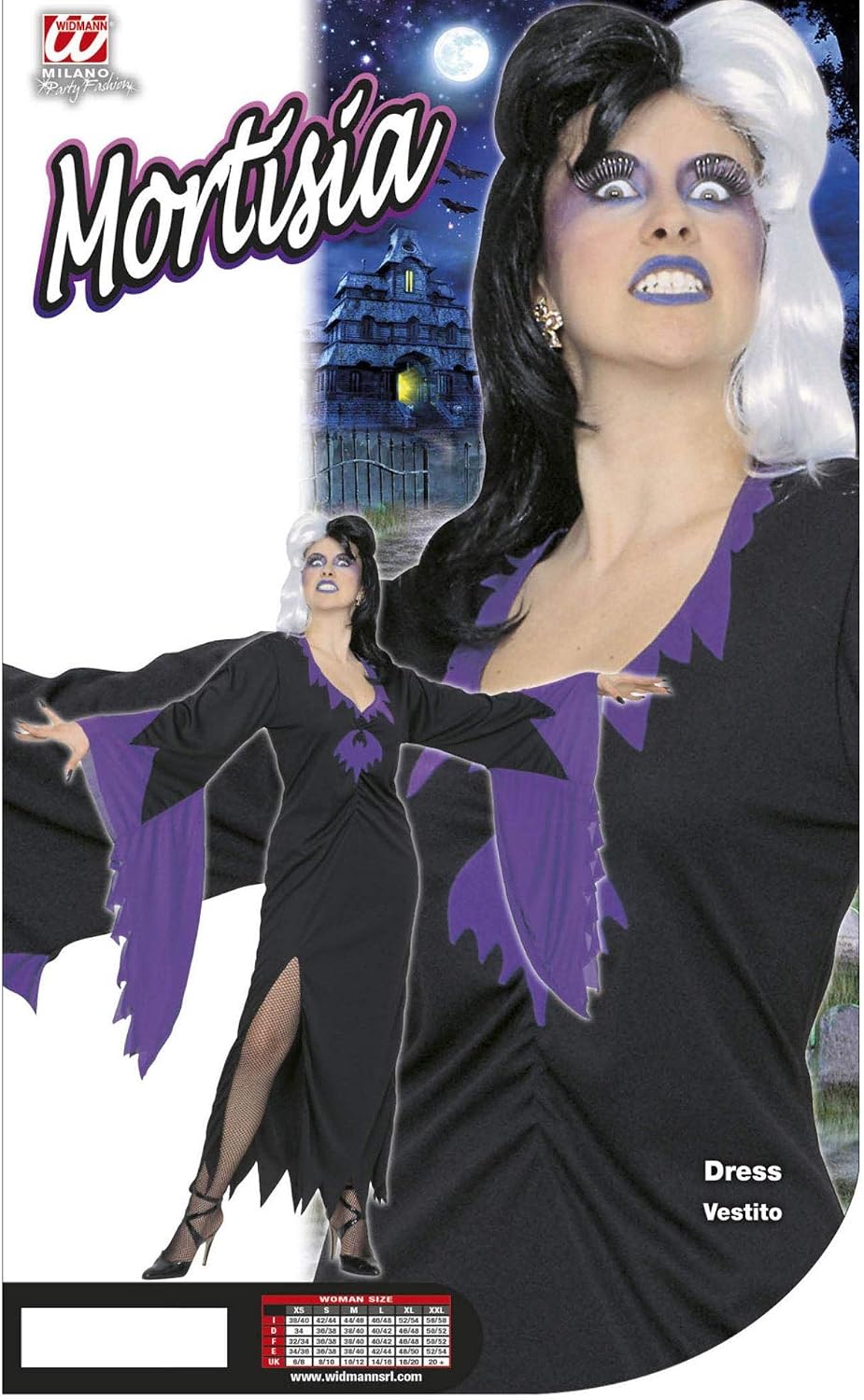 Ladies Mortisia Dress Costume Small UK 8-10 for Halloween Fancy Dress, Various - Image 3