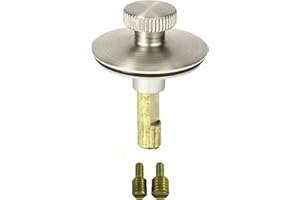 PERMAFLOW Lift n Turn, (Twist Close) Bath Tub/Bathtub Drain Stopper Includes 3/8" and 5/16" Fittings Brushed Nickel