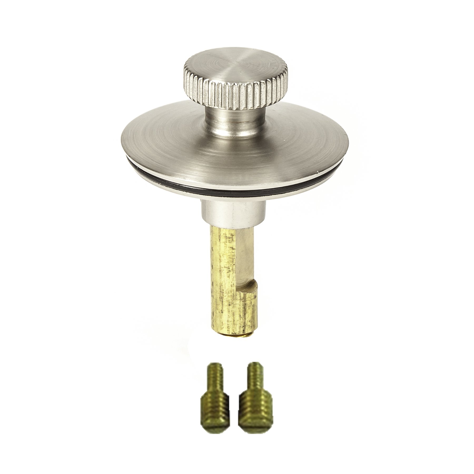 PF WaterWorks PF0950-BN Universal Lift N Turn (Twist Close) Bath Tub Drain Stopper - (3/8" Or 5/16") - Brushed Nickel