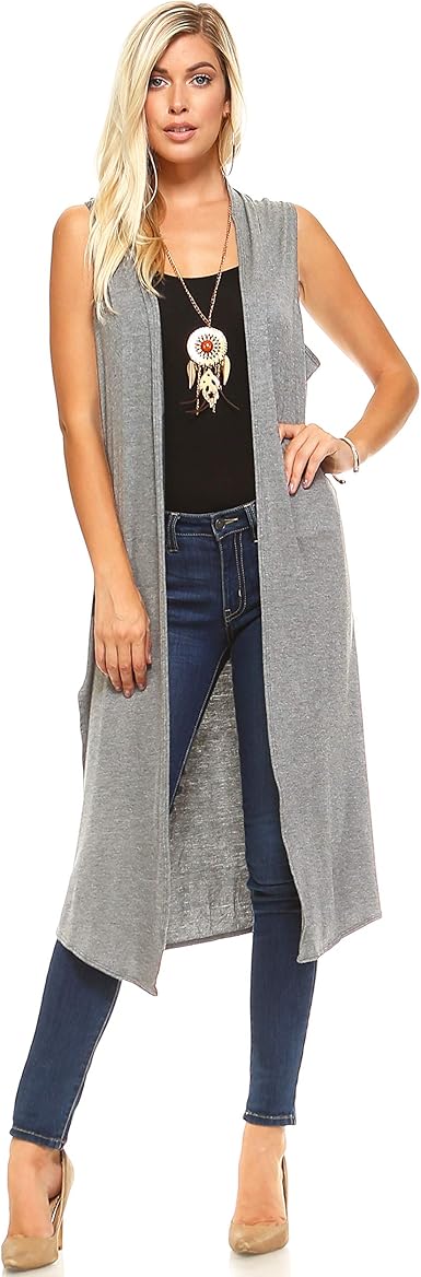 maxi sleeveless cardigan