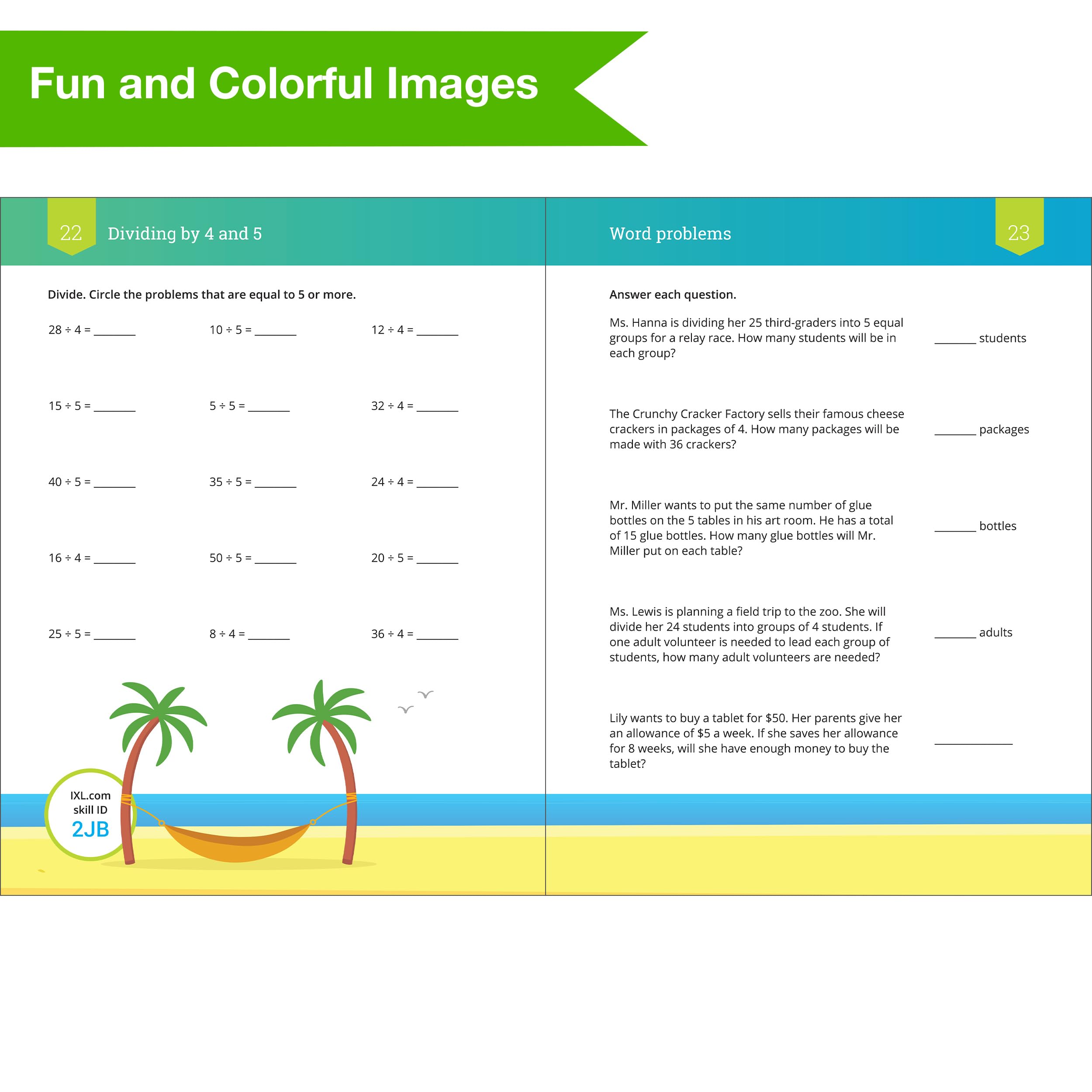 IXL Division 3rd Grade Math Workbook, Mathematics Book for Kids Ages 8-9 Covering Dividing Facts and Properties, Modeling With Multiplication, Word Problems, and More (IXL Topic-Specific Workbooks)
