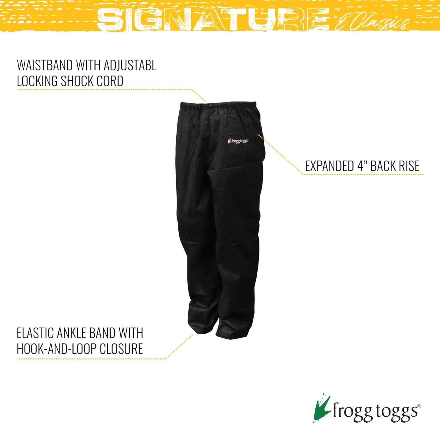 FROGG TOGGS Women's Classic Pro Action Waterproof Breathable Rain Pant : Clothing