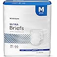 McKesson Ultra Briefs, [96 Count], Size M, 32-44 in. Incontinence Adult Diapers, Heavy Absorbency, Unisex, Disposable, Elastic Leg Gathers and Contoured Fit for Men and Women