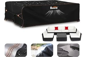 RIMWIG Extra large Patio Furniture Set Covers Waterproof, outdoor furniture covers clearance, Sectional Sofa Couch Set Covers, Outside Table Chair Set Cover Rectangular Heavy Duty 110" L x 57" W x 28" H