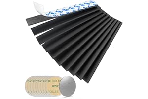 SAICOOS Magnetic Strips Tape with Adhesive Backing Magnet – Heavy Duty Magnets Strip, with 10Pcs Metal Stickers for Double Sided Self Sticky Non Metal, for Tool and Knife Strong Magnetic Wall Holder