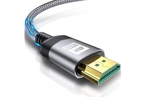 8K HDMI Cable 10FT [8K@60Hz,4K@120Hz 144Hz AviBrex HDMI 2.1 Cable 48Gbps Ultra High Speed HDMI 2.1 Cord Nylon HDMI Cord,HDCP 
