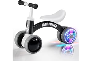 Cawhad Colorful Lighting Baby Balance Bike for 1 Year Old Boy and Girl Gift,10-36 Month Toddler Balance Bike-No Pedal 4 Silence Wheels-Soft Seat First Riding on Toys,First Birthday Gifts.
