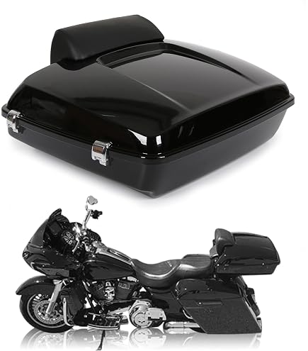 Couvercle De Charnière Pour Sacoche Selle Harley Touring (2014-2021) - Paire Droite/gauche, Couleur Fumée Noire