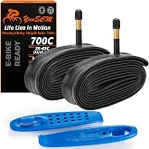 Heavy Duty Bike Tubes 700x35/38/40/43C 35/43-622 AV48 Schrader Valve 2 PCS | 700C Premium Butyl Rubber Tubes for Road, Gravel, Mountain, Hybrid Bike Tires