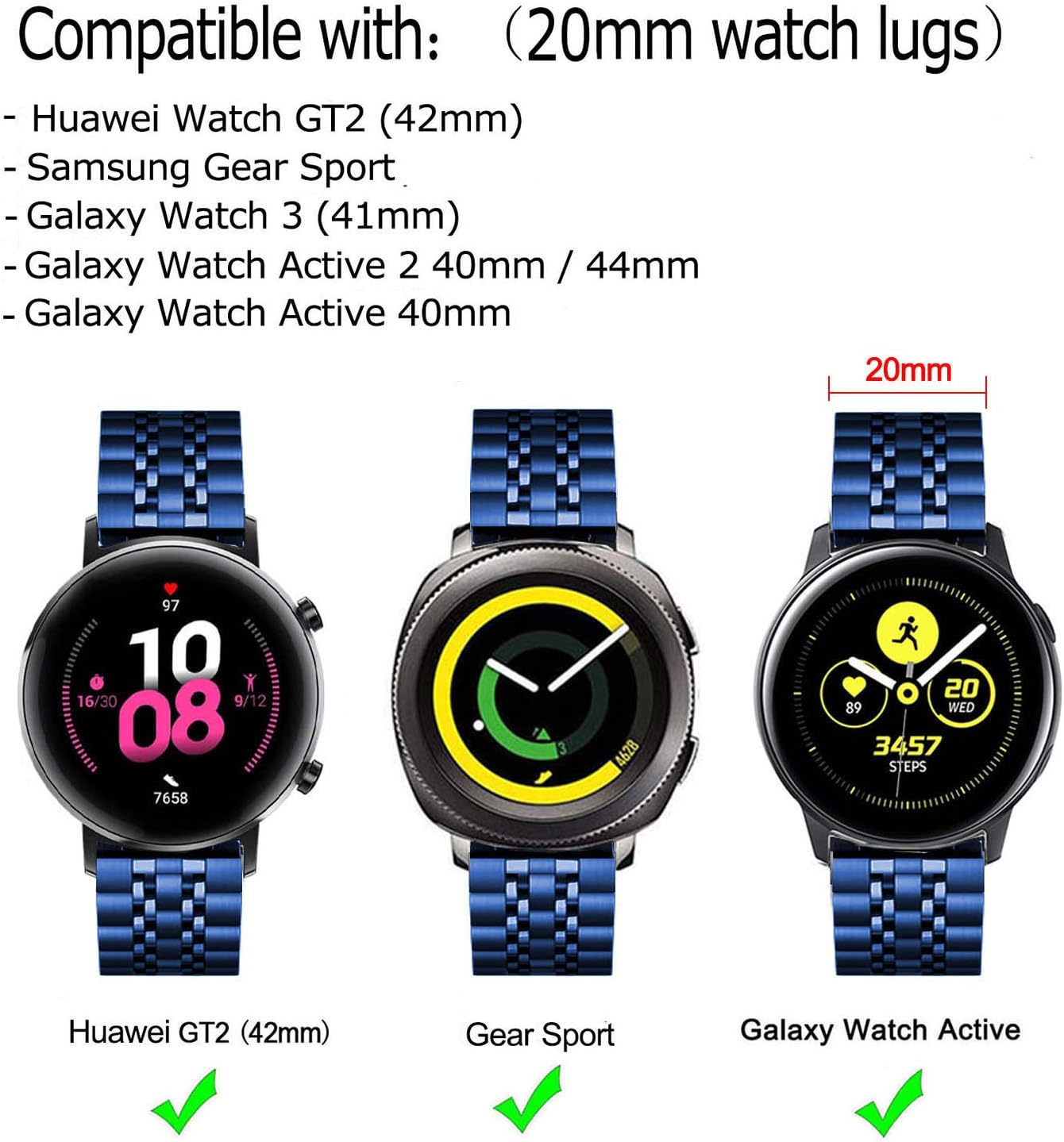 DEALELE Compatible with Samsung Galaxy Watch 6 / 6 Classic / 5 / 5 Pro / Galaxy Watch 4 / 4 Classic / 3 41mm - Image 4