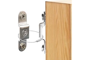 Makonus Furniture Anchors Anti Tip Furniture Straps for Baby Proofing, Secure 400lbs Tension Earthquake Resistant Furniture Safety Straps to Wall Prevent Falling Bookshelf Wall Anchor, Silver (6 Pack)