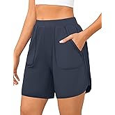 Quenteen Womens Sweat Shorts Casual Summer Loose Athletic Short Lounge Running Elastic Waist Shorts with Pocket