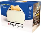 Russell Hobbs 2 Slice Toaster Longer Slots 6 Browning Levels Cream Stainless view 9