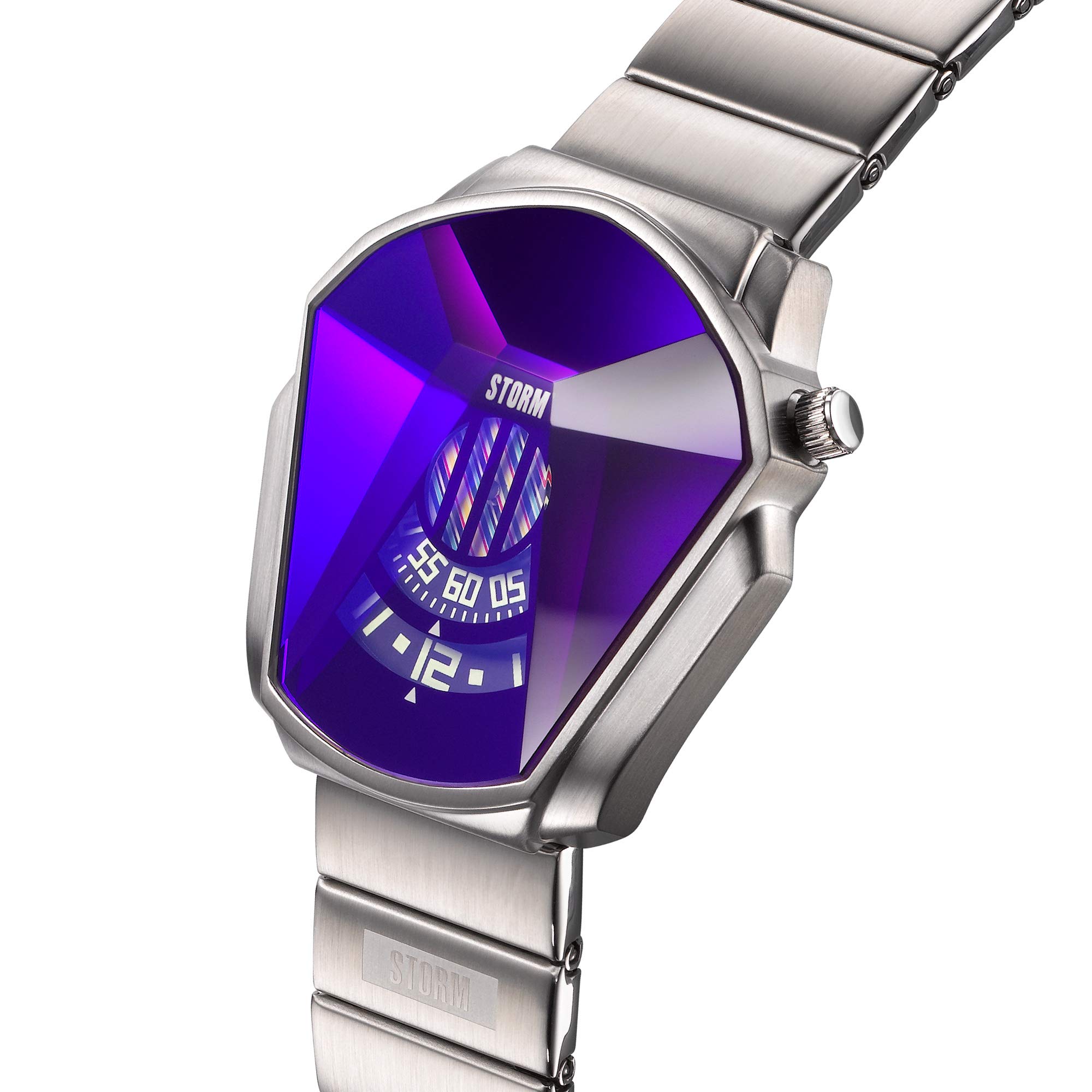 STORM Darth Watch Men's Unique Cut Lazer Glass Watch with Revolving Disc Movement