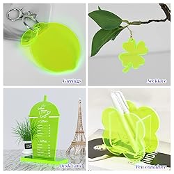 5 Pack Acrylic Sheet Green Fluorescent Colored