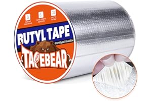 TAPEBEAR Butyl Tape 6inch x16feet, Aluminum Duct Sealing Tape Waterproof Sealant Repair Tape for RV Roof, Boat and Pipe Sealing, Glass & EDPM Roof Leak Patching