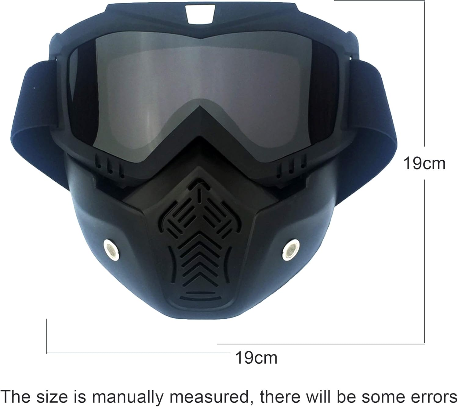 Anyoupin Motorcycle Goggles with Removable Mask Black Gray Lens : Clothing