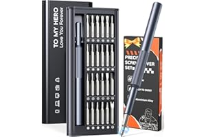 Fathers Day Dad Gifts for Men, Tnvee Precision Magnetic Screwdriver Set, Professional Mini Repair Tool Kit for Electronics, Phone, Laptop, Watch, Eyeglasses, Ring Doorbell, PC, Small Gift Gadget
