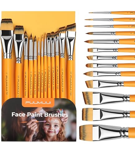 Silly Farm Paint Pal Luxe Swirl Brush #3 - For Face Painting Details, Lines, Dots & Swirls