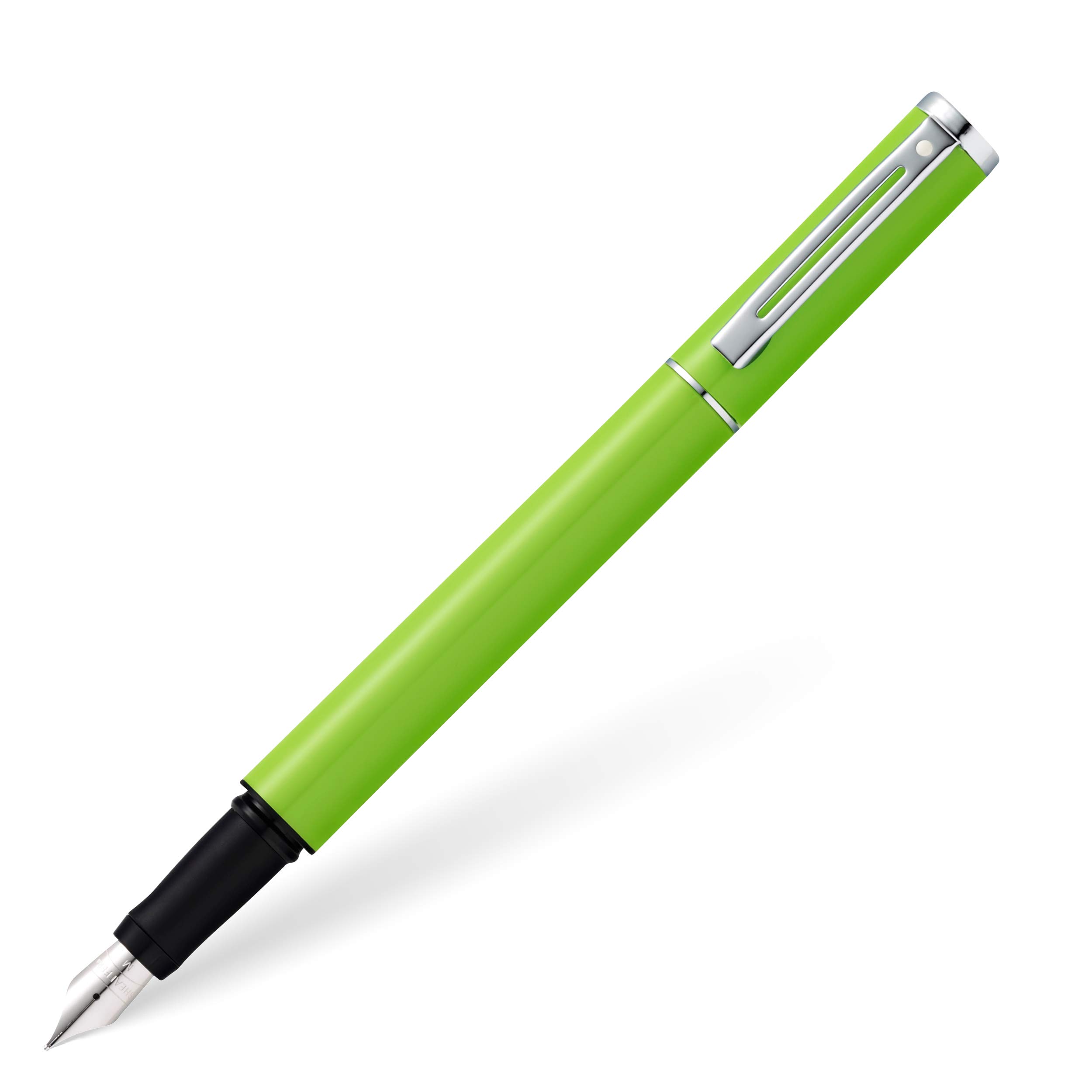 Sheaffer Pop Glossy Lime Green Fountain Pen with Chrome Trim and Medium Nib
