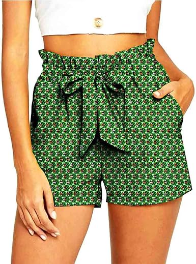 african print high waisted shorts