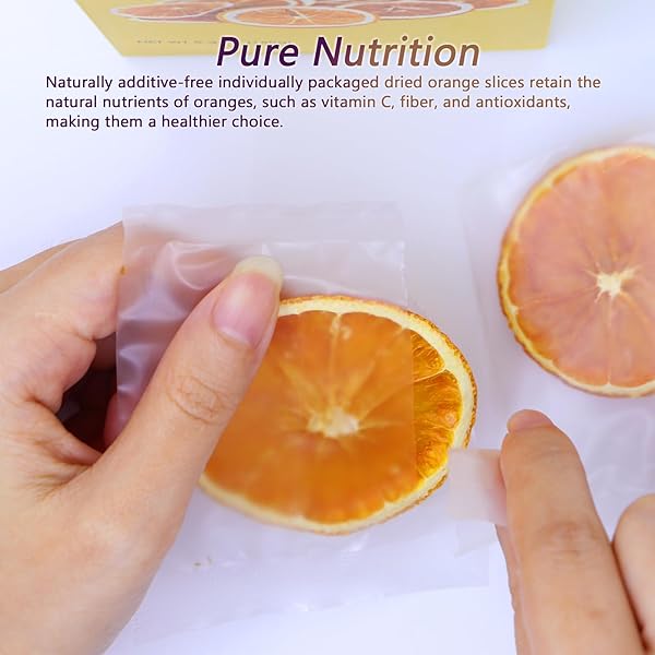 DRIED ORANGE SLICES, 150G/5.29OZ DEHYDRATED ORANGE SLICES, DEHYDRATED FRUIT, DRY ORANGE SLICES FOR COCKTAILS, DESSERTS, CAKES, WREATHS