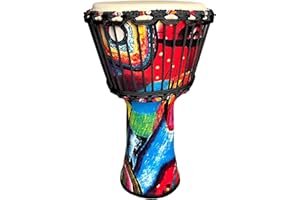 KUYT RUOSWTE 8.5 "Djembe Drum, Bongo Drum, Percussion Music, Sheepskin Drum Face, Professional Tuning, Hand Drum（Abstraction）
