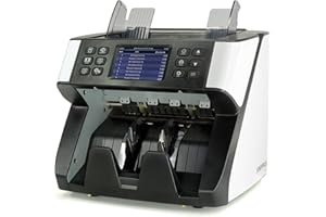 KHIPPUS Pro 6500 Money Counter Machine Mixed Denominations, Professional Value Counting, Counterfeit Detector, Serial Number Reader, Fast & Accurate Cash Counter with 2 Year Warranty