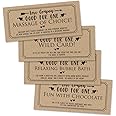 Hadley Designs 15 Gold IOU Love Voucher Coupons for Him/Her, Husband/Wife, Boyfriend/Girlfriend | For Valentines Day, Birthday, Anniversary, Romantic Christmas Gift, Naughty I Owe You Cards