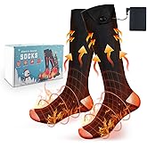 Heated Socks for Men Women with Rechargeable Battery Pack, Electric Heating Socks Washable Smart Control Winter Thermal Foot Warmers for Hunting Skiing Camping