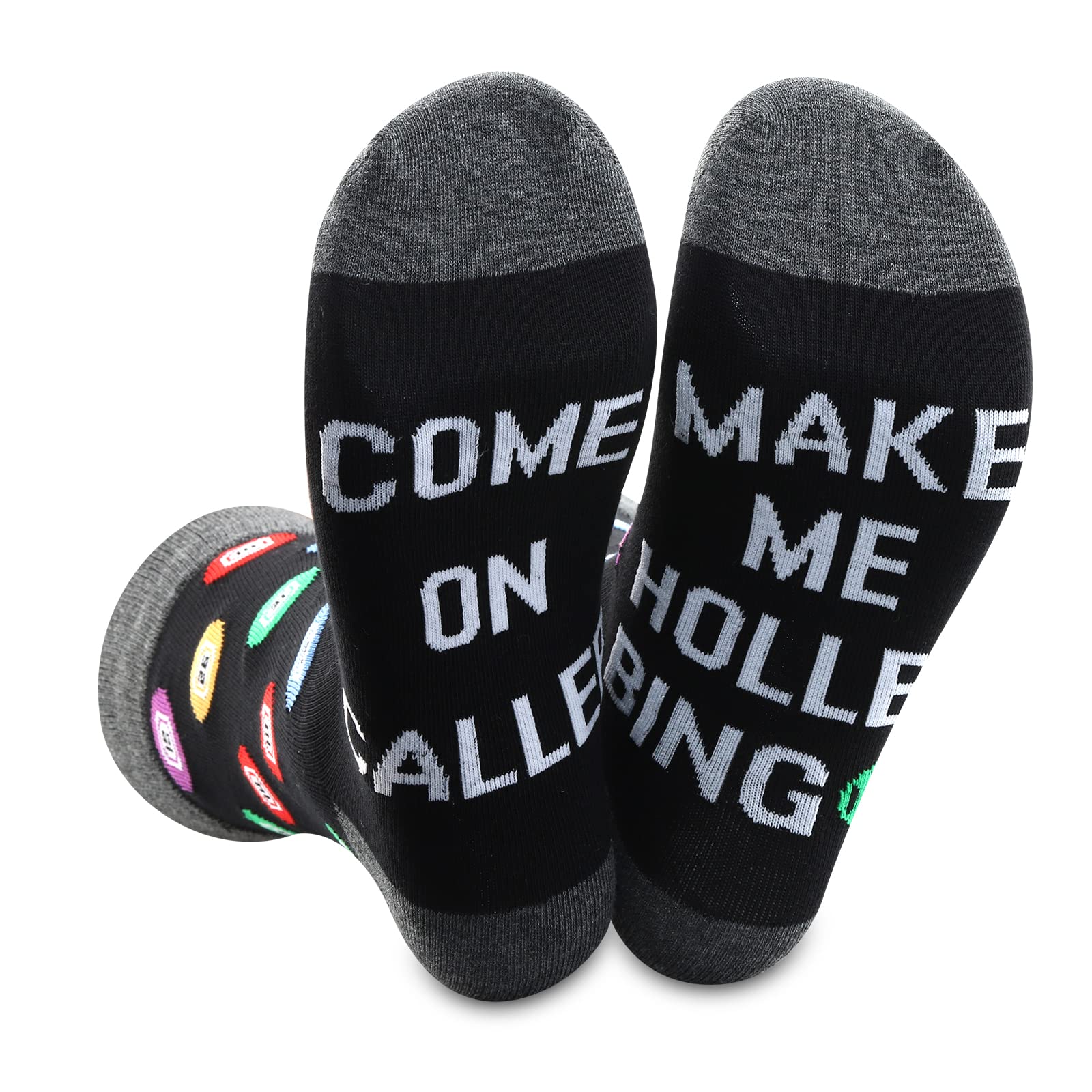 PLITI Funny Bingo Socks Bingo Lover Gift Bingo Player Gift Come On Caller Make Me Holler Bingo Socks For Bingo Gambler Gift (Make Me Bingo SocksU)