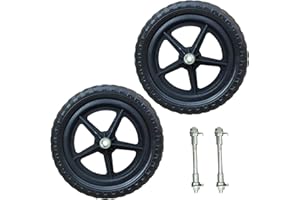 Bestookits 11 inch Balance Bike Replacement Wheel Non Inflatable EVA Foam Balance Bike Wheels Compatible with Strider (Black, 1 Pair)