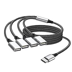 USB C to Triple USB Cable Splitter 3.3Ft,USB C Male