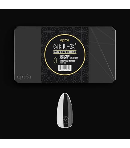 Amazon.com: Aprés Gel-X® Scupted Square Medium Tip Box | 500pc Gel