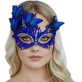 Janiyfo Butterfly Masquerade Mask for Women Lace Venetian Masks Halloween Mardi Gras Party Prom