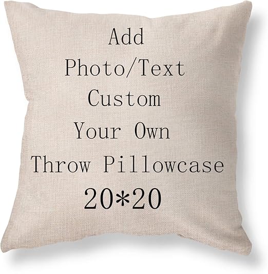 Amazon Com Customized Throw Pillow Covers Gift Pillowcase 20x20